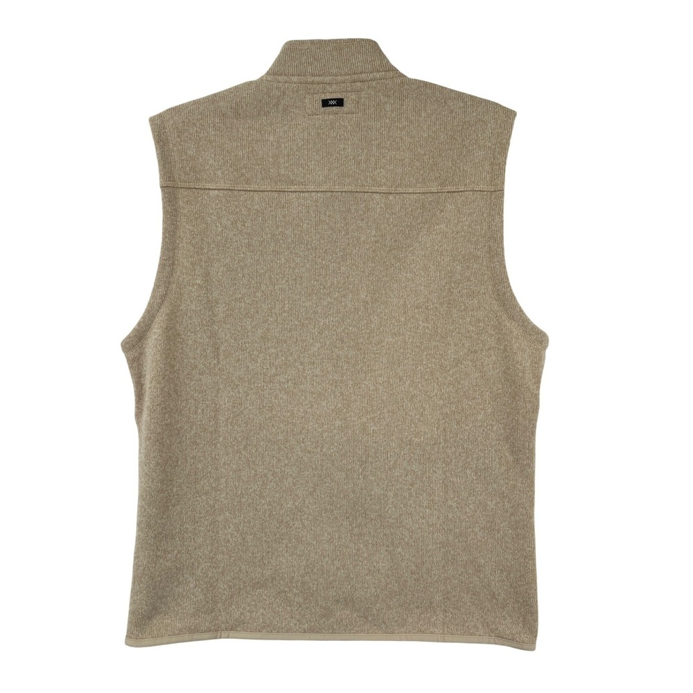 Rhone Fleece Vest Mens M Oatmeal Heather Full Zip Pockets Earth Tones NWT - Picture 4 of 10